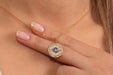 Gold Necklace With Cubic Zirconia Evil Eye Charm