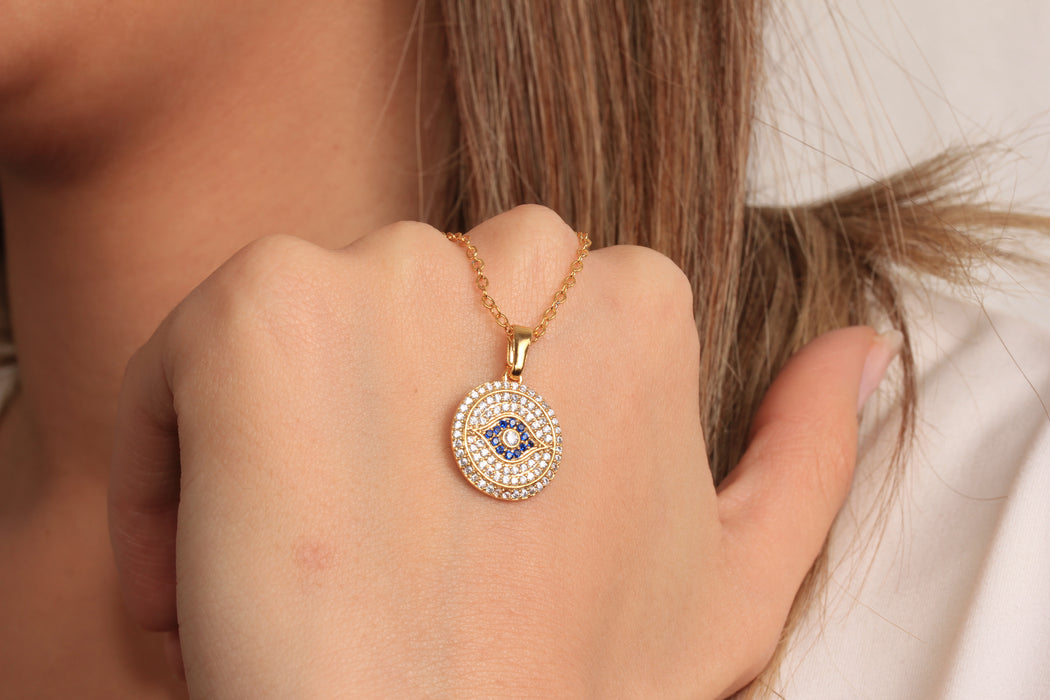 17'' 24 Ayar Parlak Altın Kalp Kolye, Kırmızı Mineli Kalp Kolye,