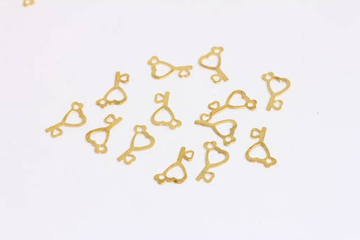 Brass Key Charms