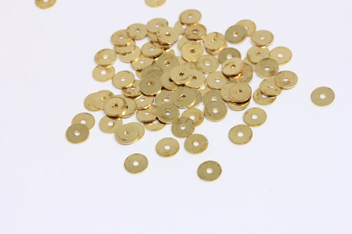 Brass Round Disc Beads