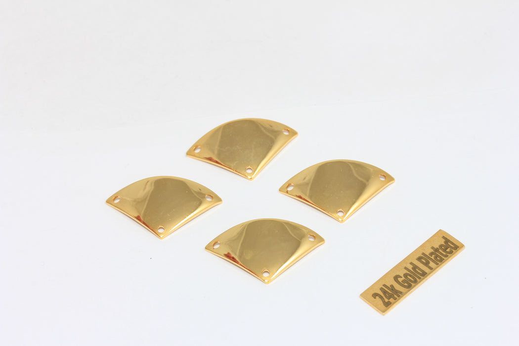 15x25mm 24k Shiny Gold Triangle Charms, Connector Charms,  BRT762