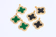 Shiny Gold CZ Flower Beads