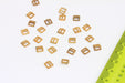 Square Leather Cord Charms For Bracelet Knotting