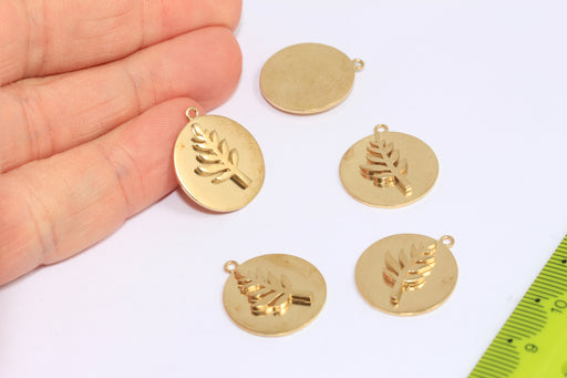 Brass Leaf Pendant