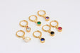 CZ Huggie Ear Hoops With Pearl
