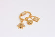 Shiny Gold CZ Oval Screw Clasps