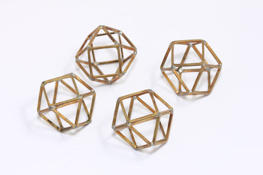 Brass Open Pyramid Charms