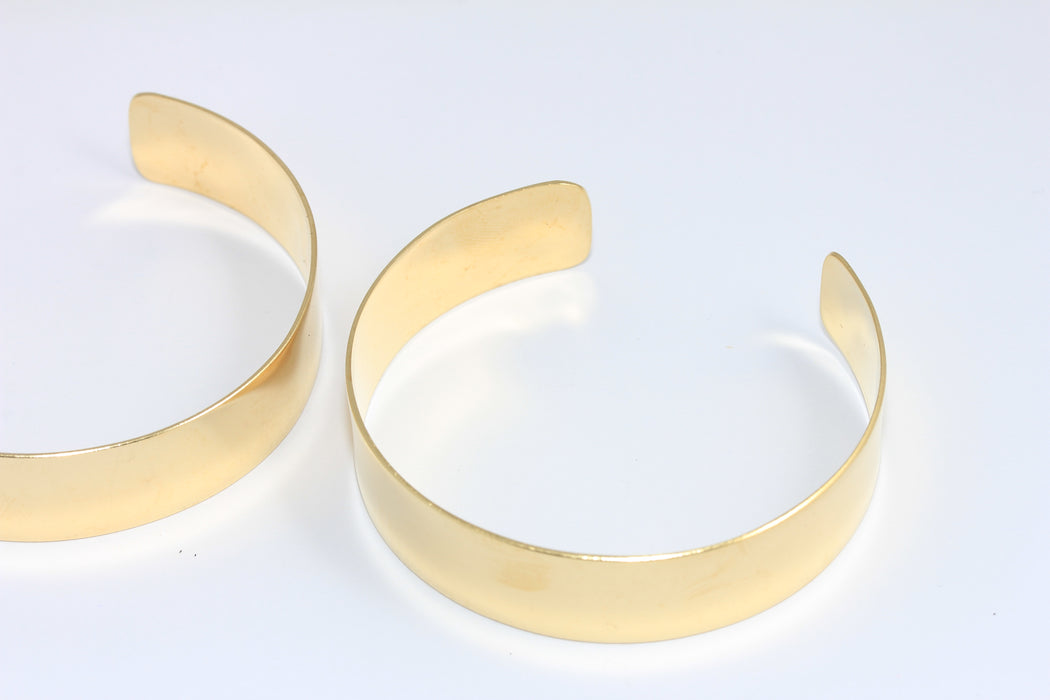 15mm Raw Brass Cuff Bracelet Adjustable Bracelet, TVF5