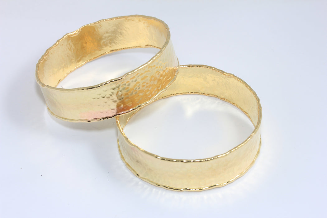 20mm Raw Brass Cuff Bracelet, Handmade Closed Bracelet Bangle, Hammered Cuff Bracelet, TVF10