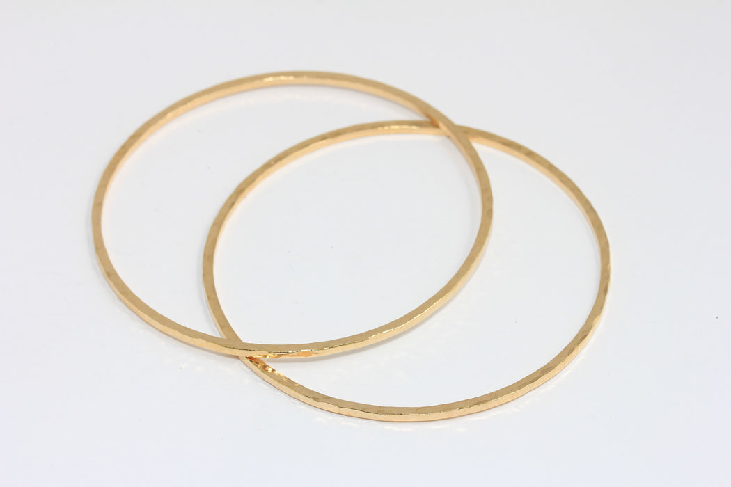 69mm Raw Brass Bracelet, Hammered Bracelet, Domed Bracelet, Stacking Bracelet Bangle, TVF17