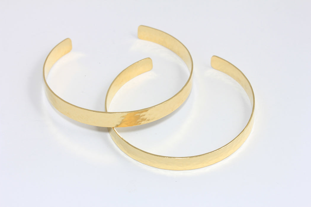 7mm Raw Brass Bracelet, Hammered Bracelet, Domed Bracelet, Stacking Bracelet, TVF18