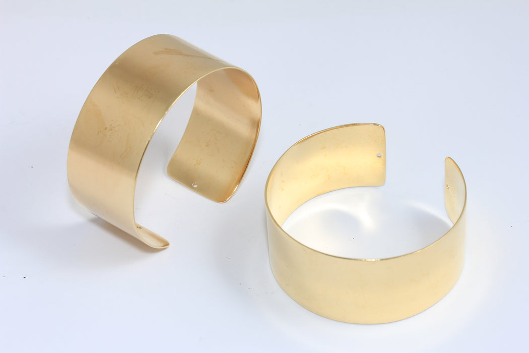 30mm Raw Brass Cuff Bracelet, Handmade Wide Brass Bracelets, TVF22