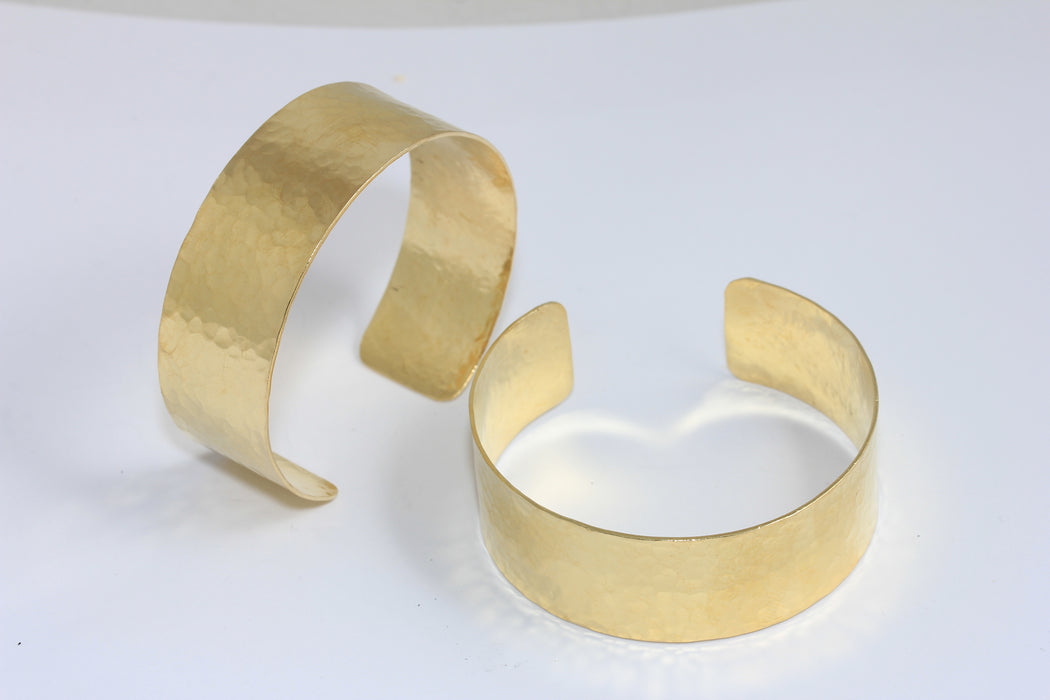 20mm Raw Brass Bracelet, Hammered Bracelet, Domed Bracelet, Stacking Bracelet Bangle, TVF21