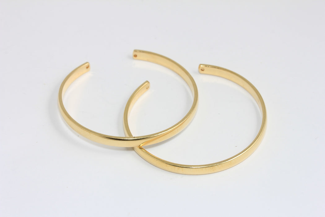 Bracciale regolabile con polsino in ottone grezzo da 5 mm, TVF25