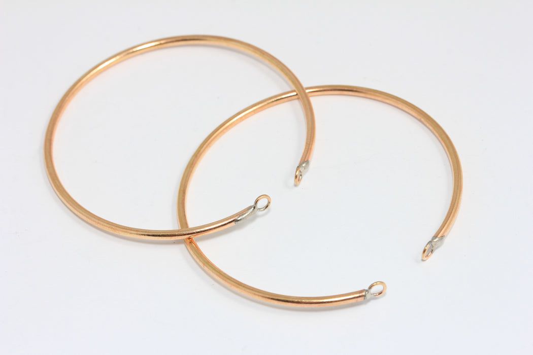 2mm Raw Brass Cuff Bracelet, Open Cuff Bangle, TVF34