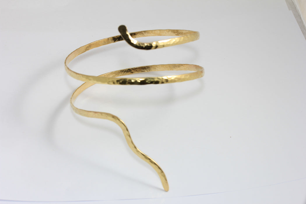 5mm Raw Brass Cuff Bracelet, Open Cuff Bangle, Snake Bracelet Cuff, Wrapping Snake Bracelet Bangle, TVF41
