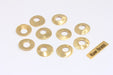 Brass Holes Circle Charms