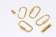 Brass Oval Screw Clasp Pendant