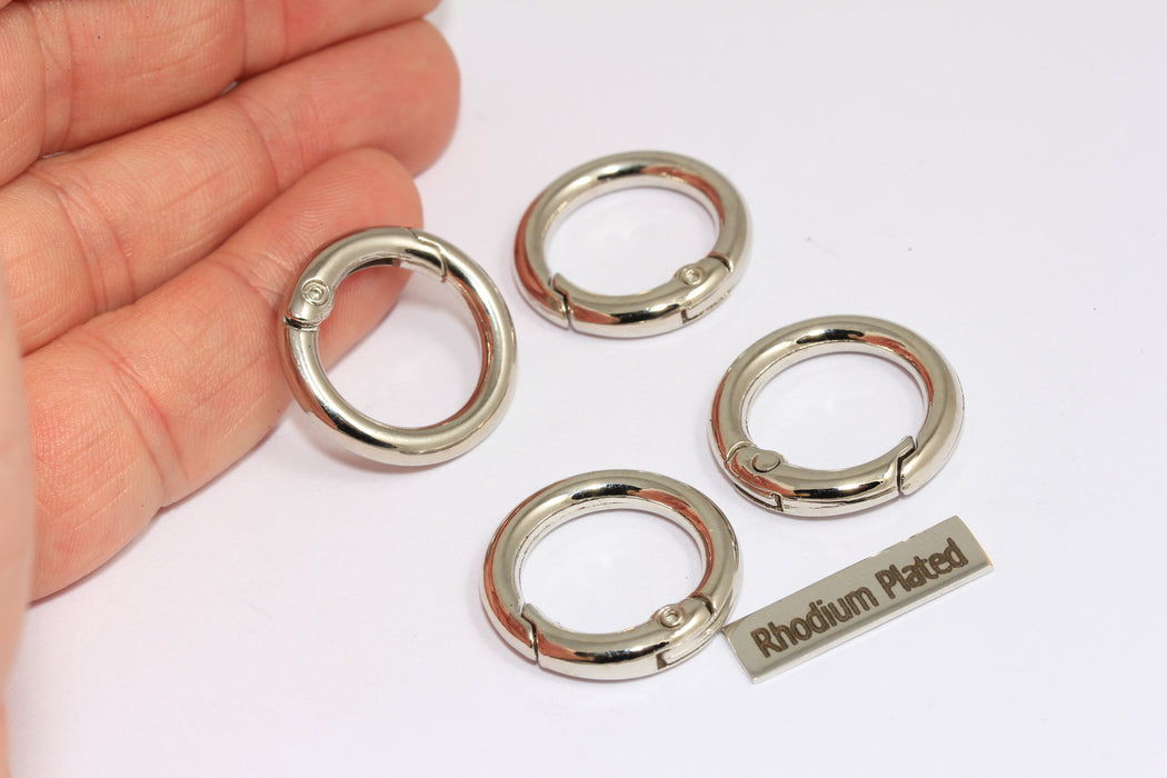 Rhodium Plated Key Chain Ring