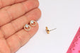 Stud Earrings, Micro Pave Circle Studs