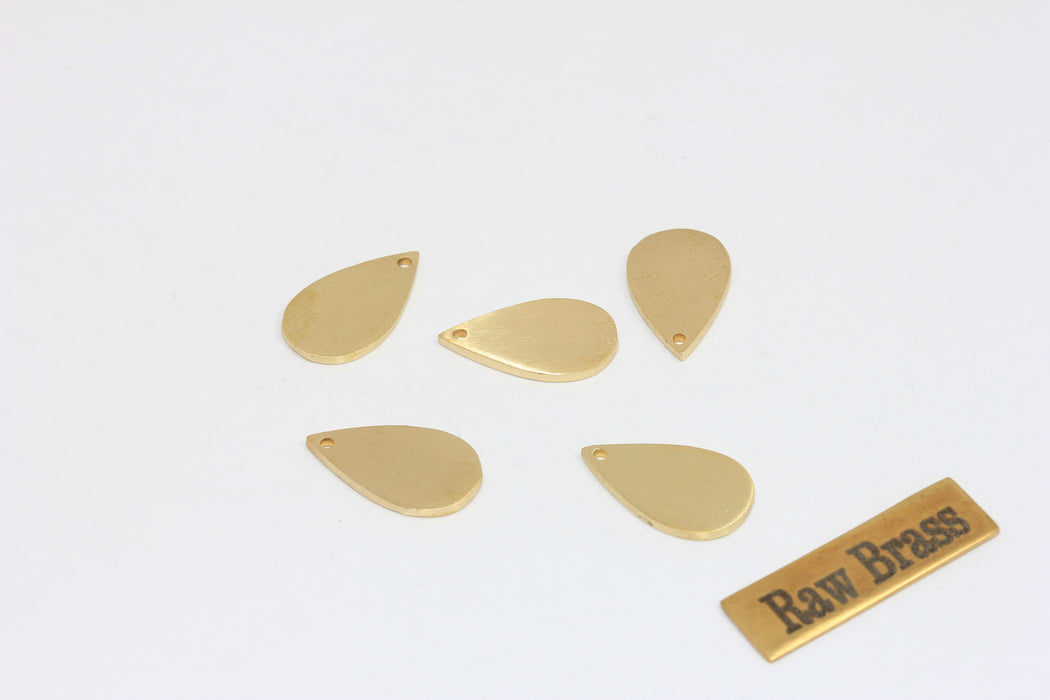 10x17mm Raw Brass Drop Charms, Drop Pendant, Bracelet  SOM212