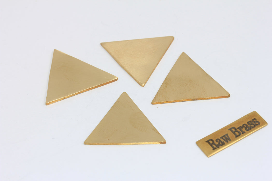 25x28mm Raw Brass Triangle Pendant, Triangle Charms, SOM115