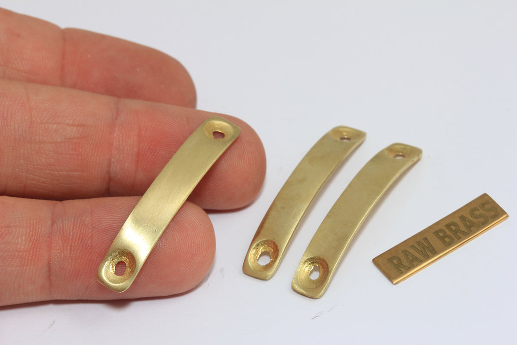 8x40mm Ham Pirinç Kavisli Çubuk, Bilezik Bağlantı Çubuğu, Ham Pirinç Damgalama Çubuğu Boşluğu, İki Delikli Boş Çubuk, AE47