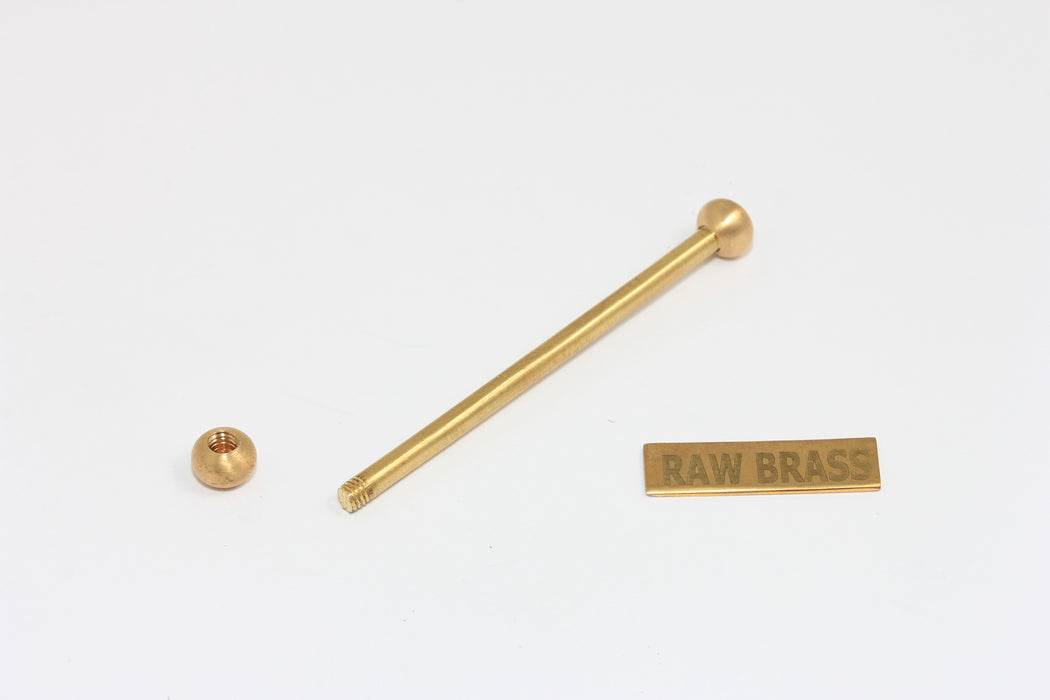 Raw Brass Screw Bar Pendant, 58mm Jewelry Findings, DIY Craft Supplies, MGN124-2