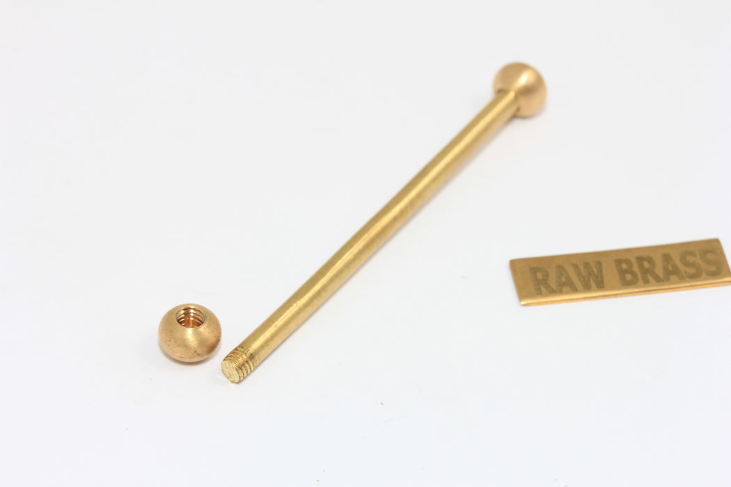 Raw Brass Screw Bar Pendant, 58mm Jewelry Findings, DIY Craft Supplies, MGN124-2