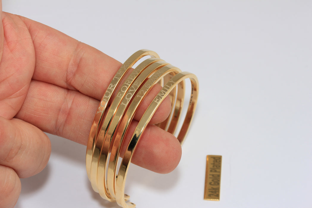 Braccialetti Dream Hand in oro lucido 24k da 60 mm, CHK713-1