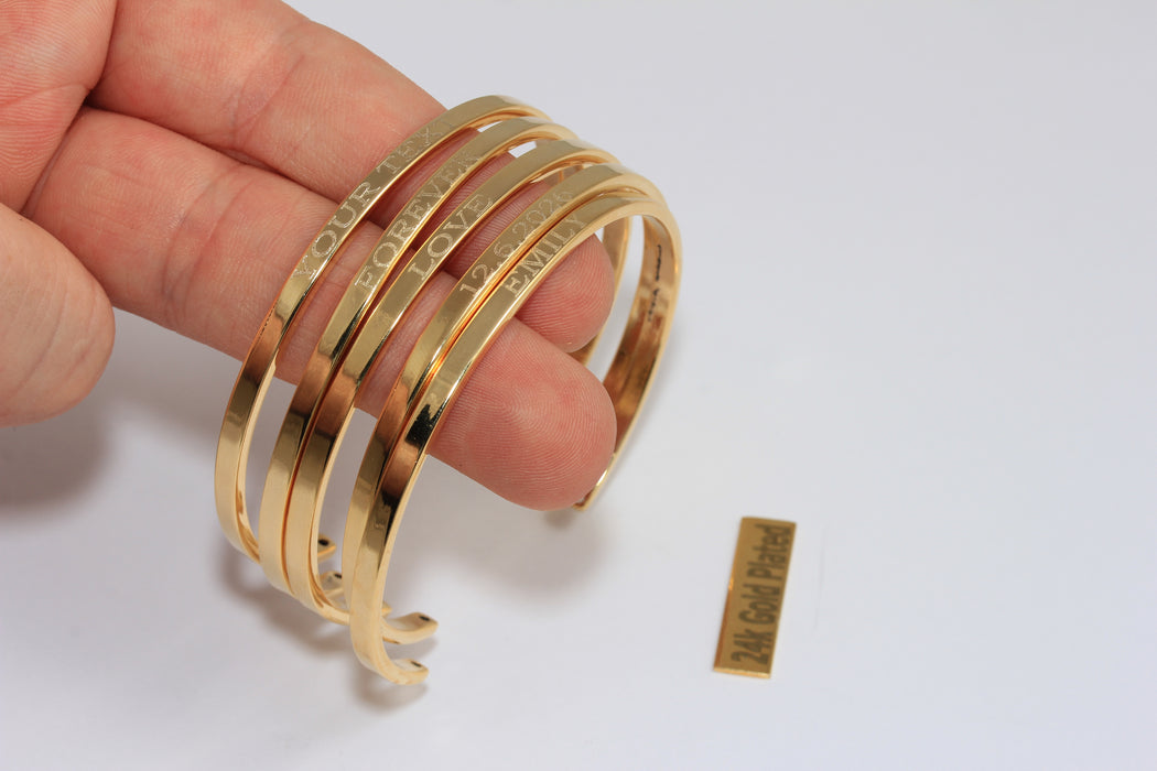 Braccialetti Dream Hand in oro lucido 24k da 60 mm, CHK713-1