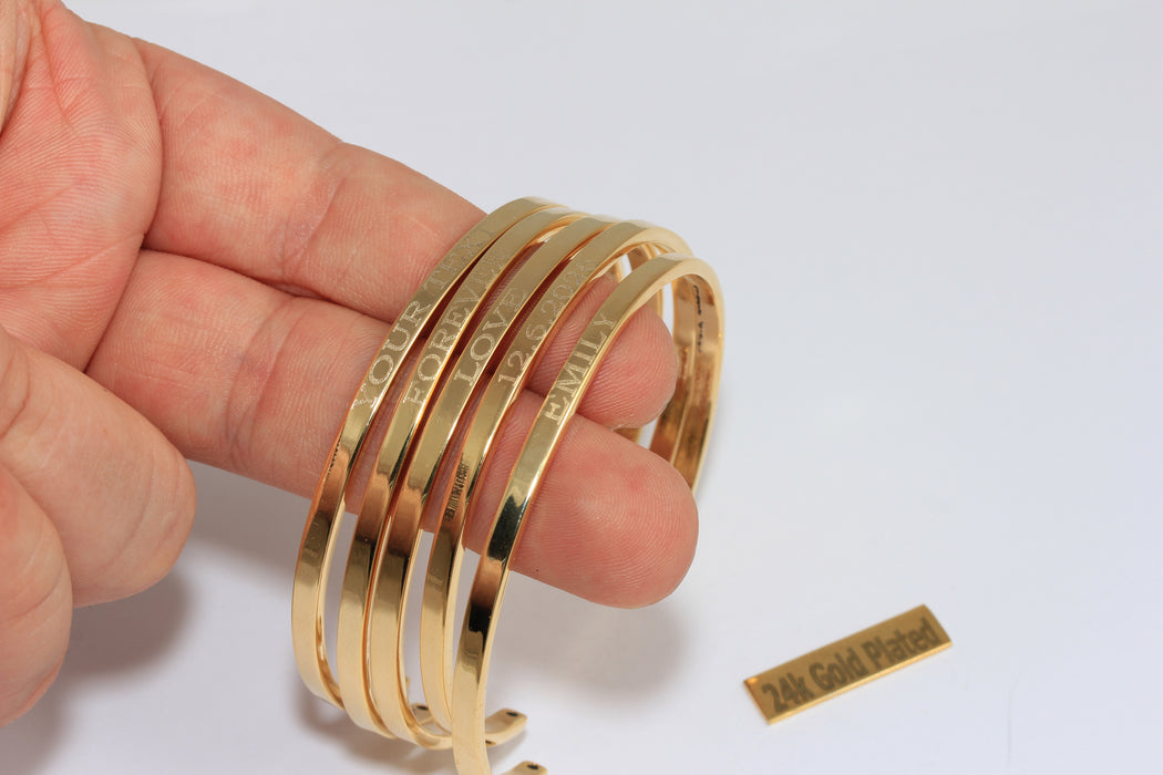 Braccialetti Dream Hand in oro lucido 24k da 60 mm, CHK713-1