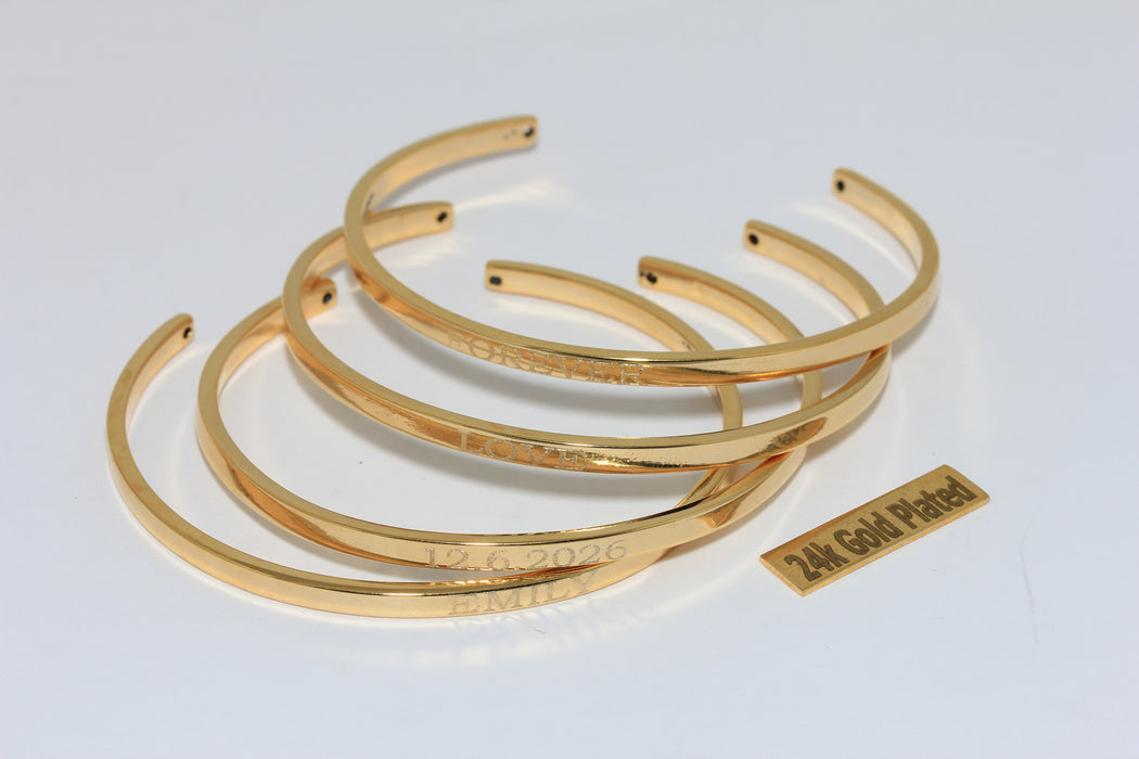 Braccialetti Dream Hand in oro lucido 24k da 60 mm, CHK713-1