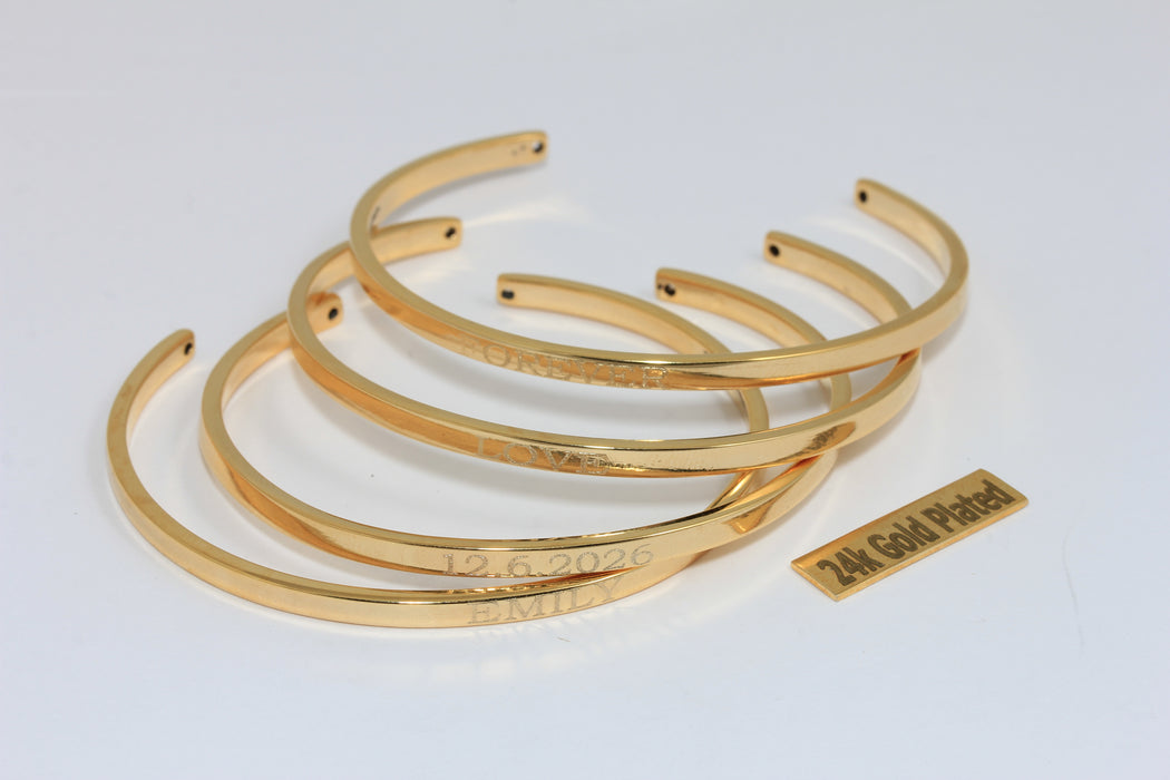 Braccialetti Dream Hand in oro lucido 24k da 60 mm, CHK713-1