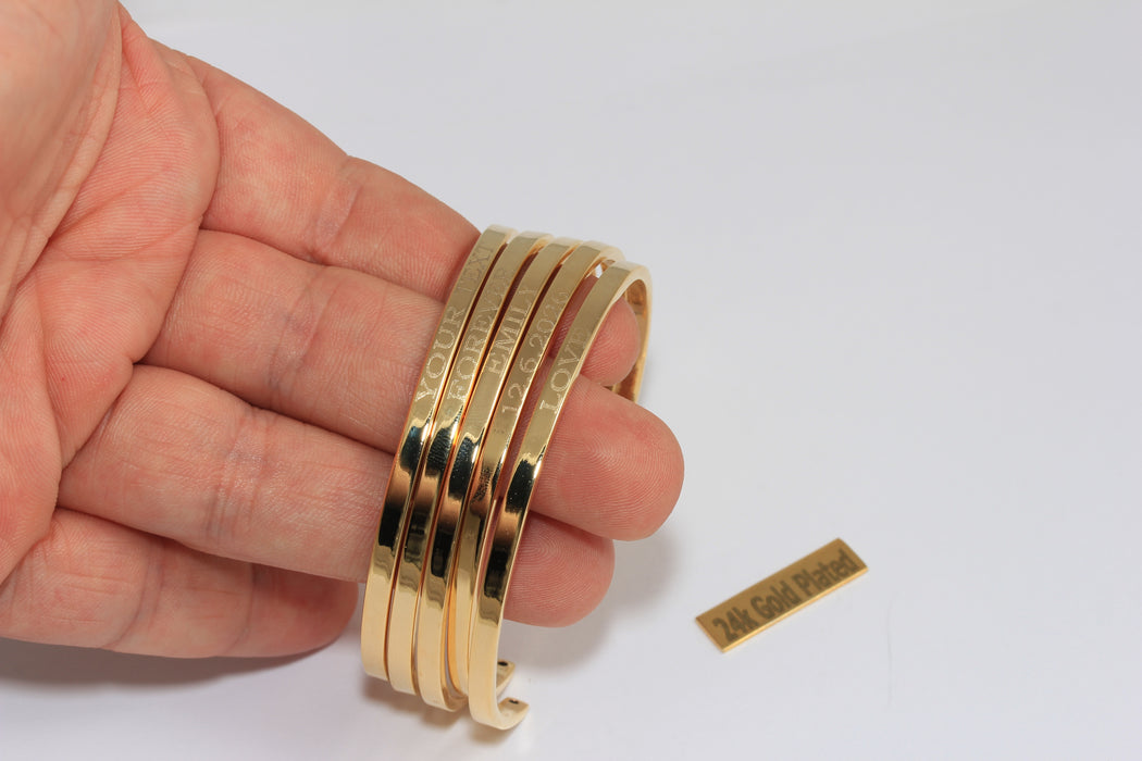 Braccialetti Dream Hand in oro lucido 24k da 60 mm, CHK713-1
