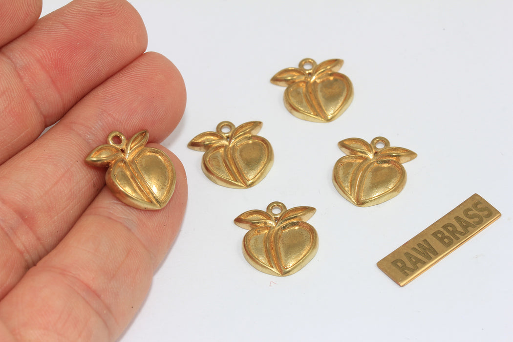 8x15mm 24 ayar Parlak Altın Çilek Charms, Çilek MLS90