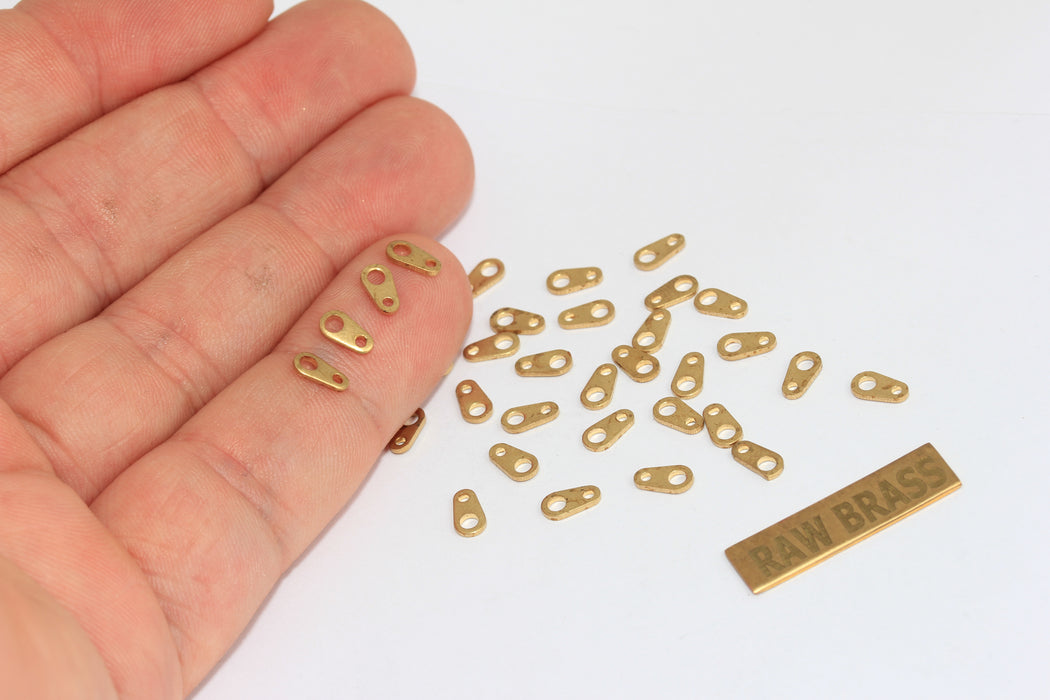 3x6mm Ham Pirinç Kolye Bağlantı Parçası, Zincir Tırnakları, Pirinç EYM1