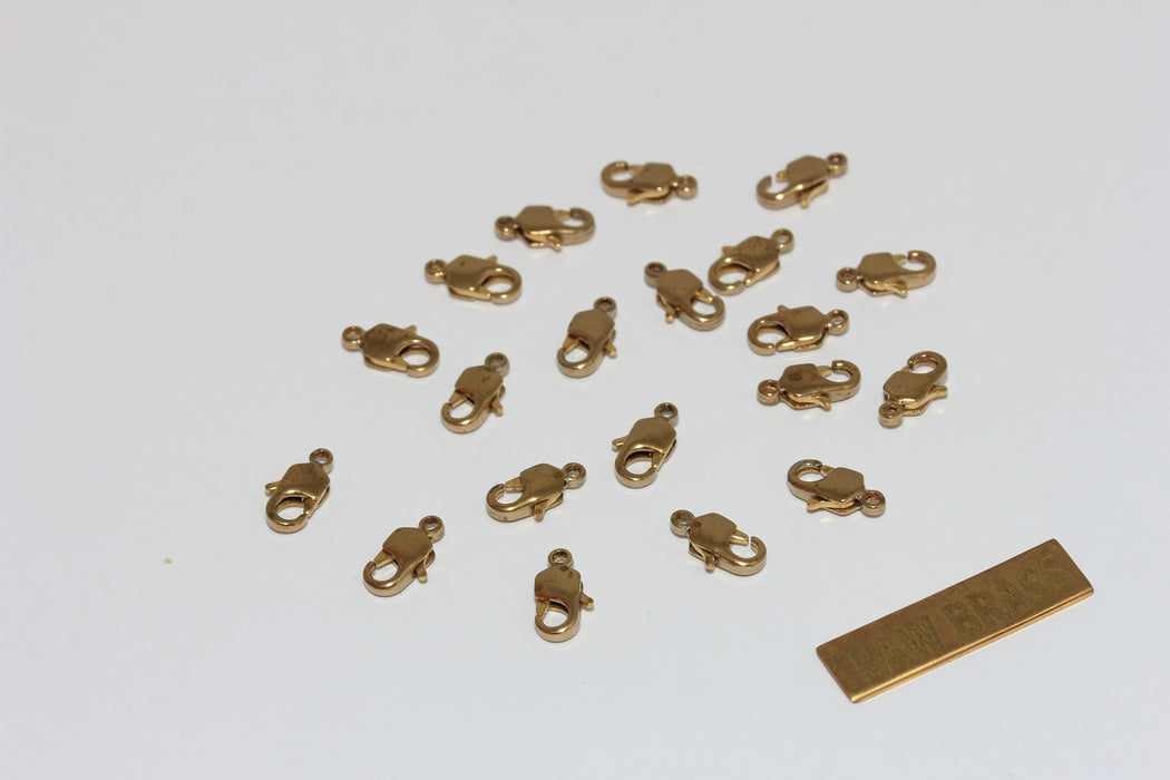 4x10mm Ham Pirinç Istakoz Tokası, Pirinç Pençe Tokası, Ham Pirinç Istakoz Tokası, CLO35