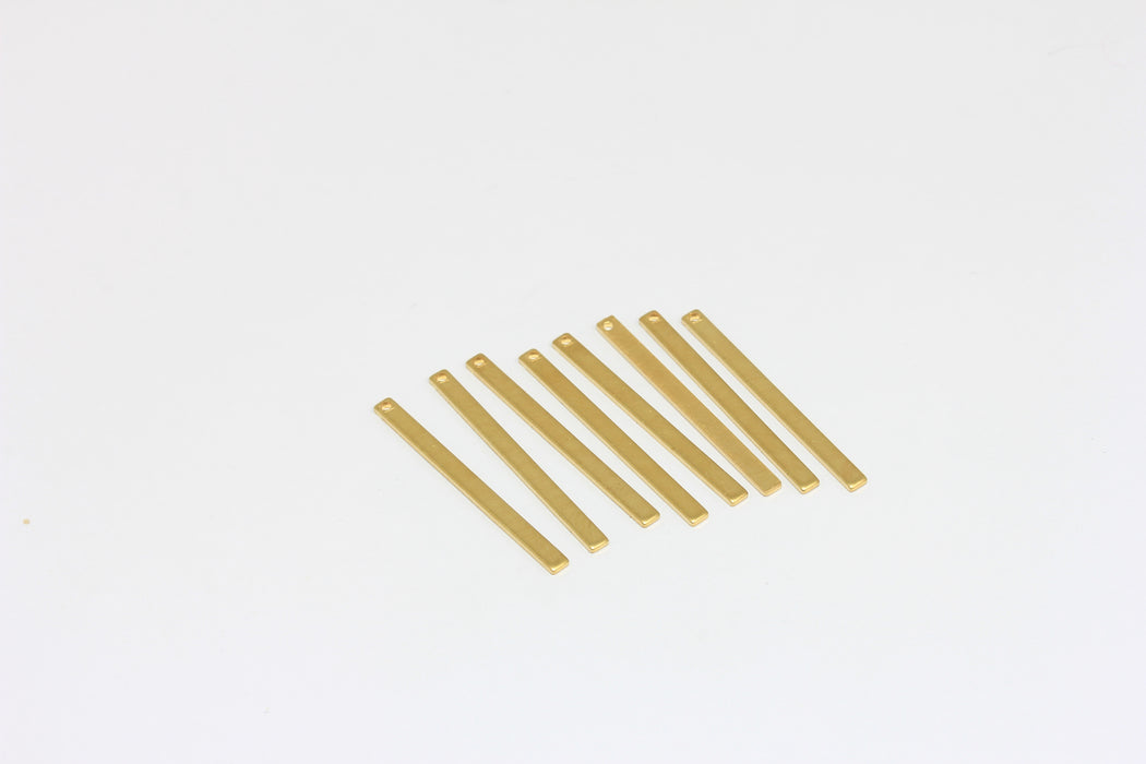 2x27mm Raw Brass Bar, Long Bar Pendant, Brass Bar,  EYM41