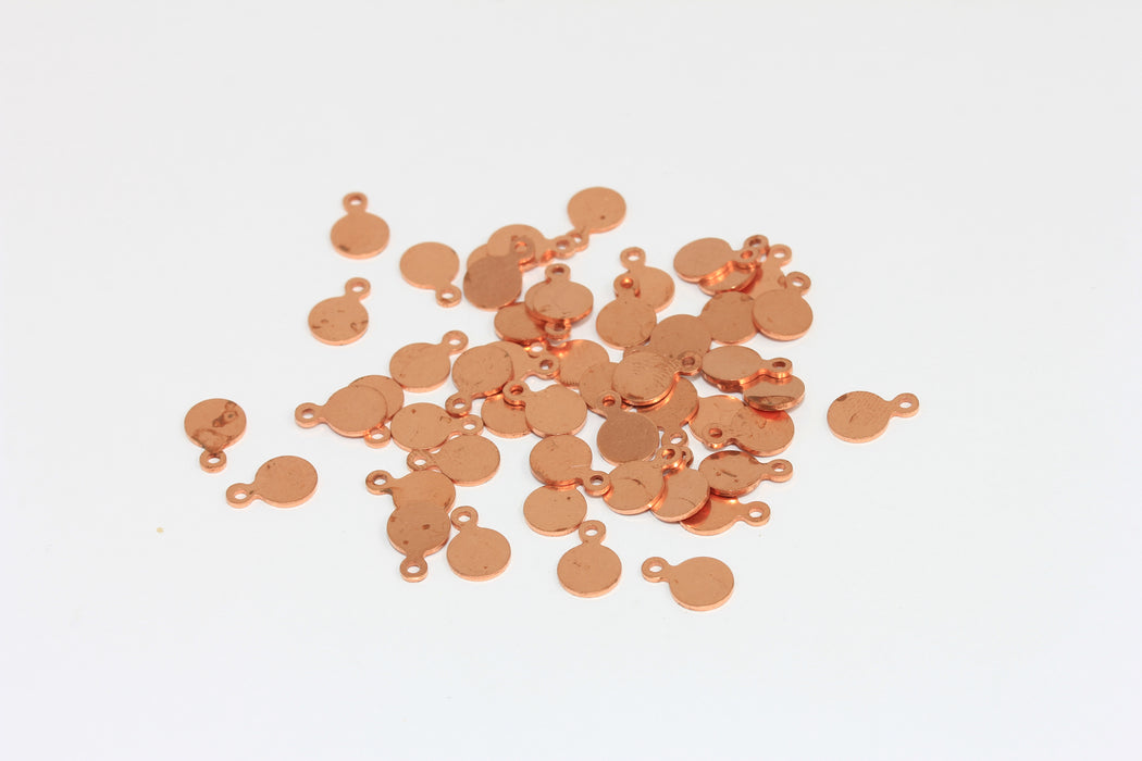 7 mm Raw Coppers Madeni Para Takıları, Damgalama Diski, Yuvarlak CLO42
