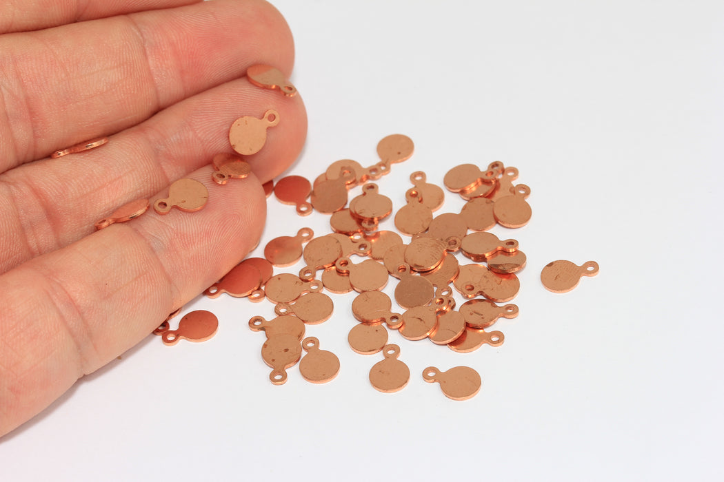 7 mm Raw Coppers Madeni Para Takıları, Damgalama Diski, Yuvarlak CLO42