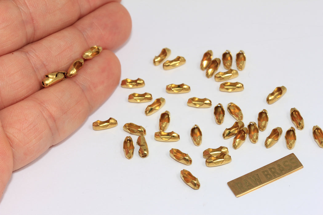 Raw Brass Ball Chain Clasp, Fit 1,5mm Ball Chain, Connector, CLO37