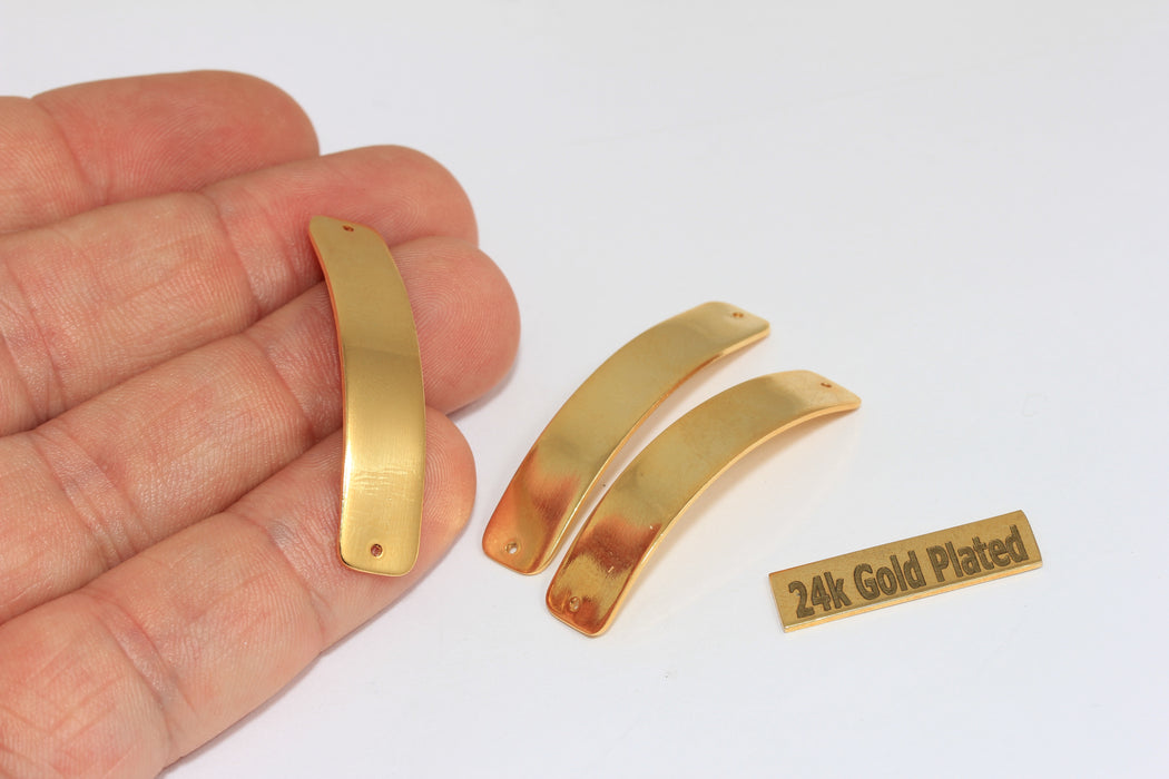 8x40mm 24 Ayar Parlak Altın İsimlik Çubuğu, Bağlantılı Bilezik Takıları, BRT847