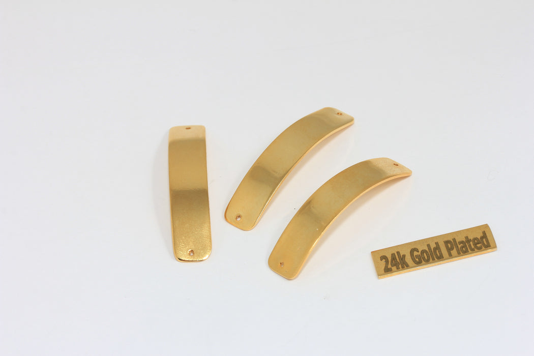 8x40mm 24 Ayar Parlak Altın İsimlik Çubuğu, Bağlantılı Bilezik Takıları, BRT847