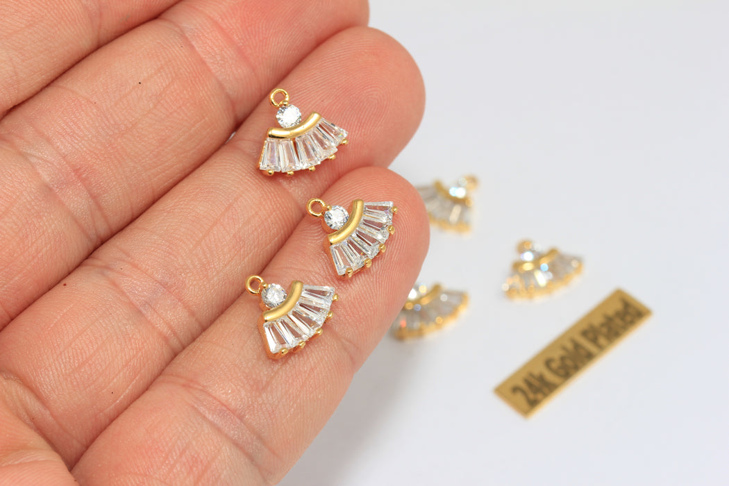 10x12mm 24 Ayar Parlak Altın Küçük Göz Takıları, Halka Küpe BRT841