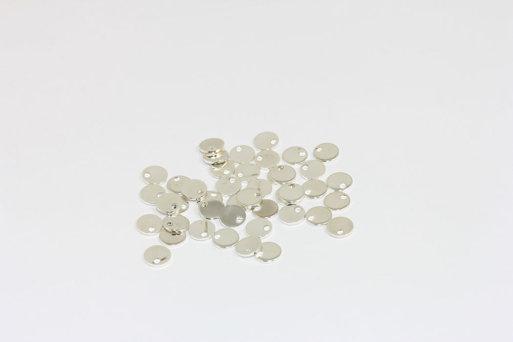 6 mm Gümüş Kaplama Madeni Paralar, Madeni Para Takıları, Damla Takılar, Yuvarlak Takılar, ALS49