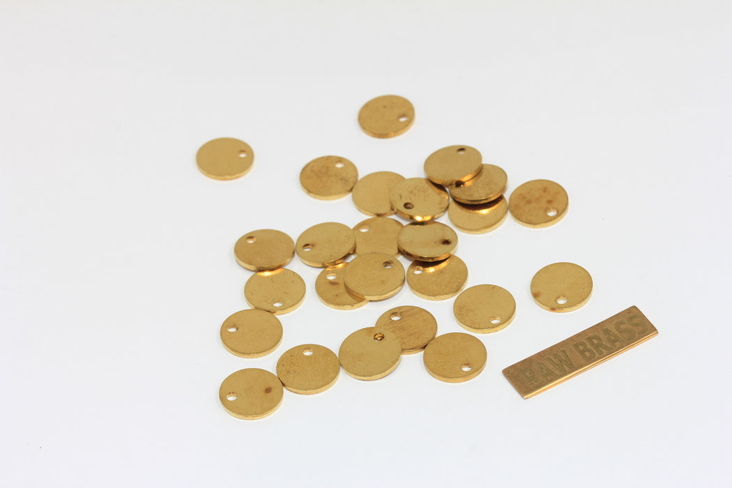10 mm Ham Pirinç Madeni Paralar, Yuvarlak Takılar, Pirinç Bulgular, Pirinç ALS27