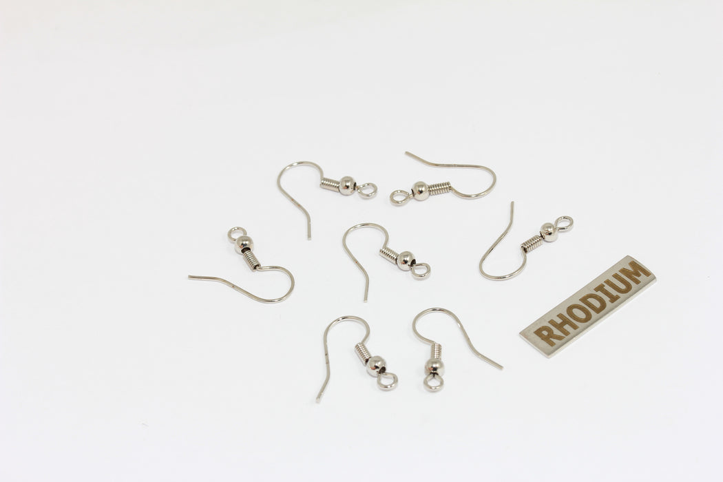 8x15 mm Rodyum Kaplama Küpe Kancası, Gümüş Kulak Telleri, CMR95