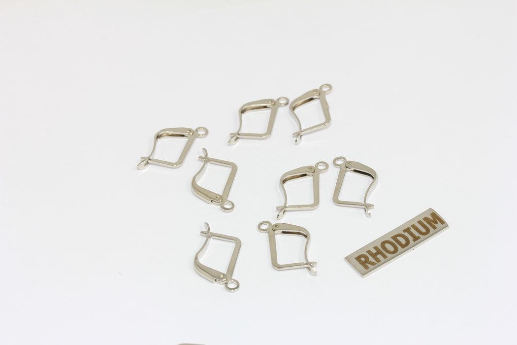 10x13mm Silver Plated Earrings, Silver Leverback , Silver    CMR97