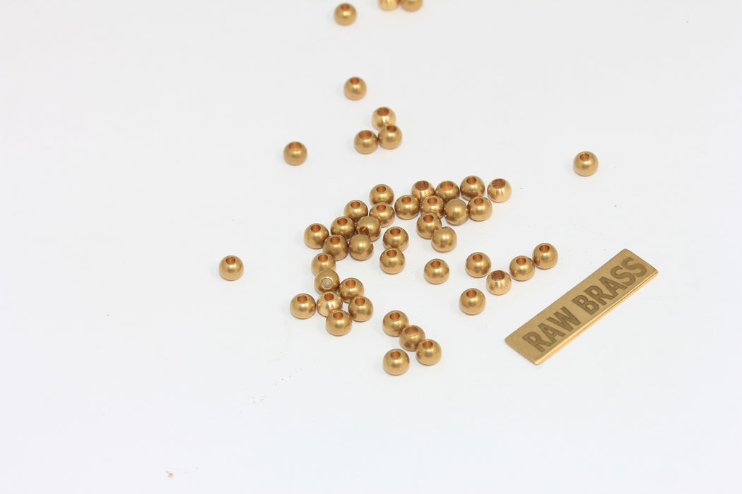 4 mm Ham Pirinç Boncuklar, Ara Boncuklar, İçi Boş Boncuklar, Küçük Boncuklar BDS4